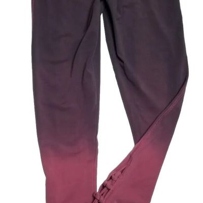 Victorias Secret Pink Yoga Leggings Ombre Sz S Pink/Gray Flat Waist